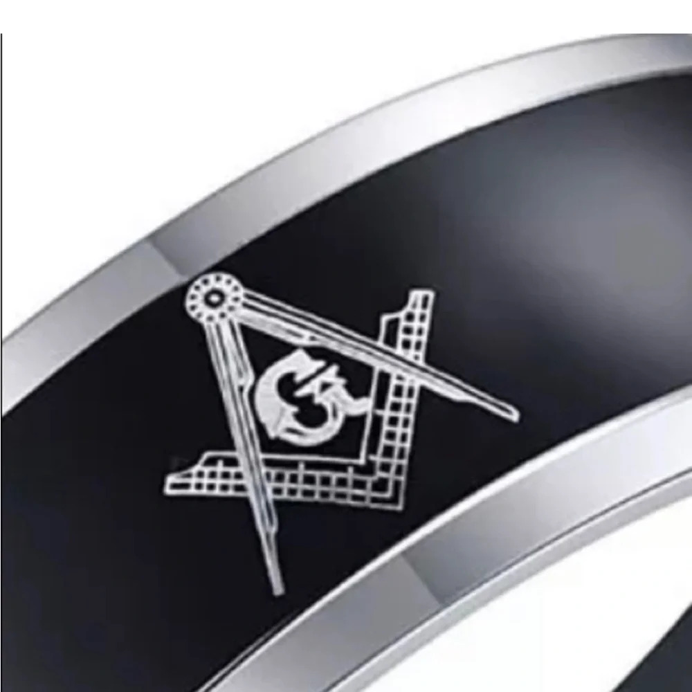 Free Mason wedding band/ fashion stainless steel ring. - Picture 1 of 2